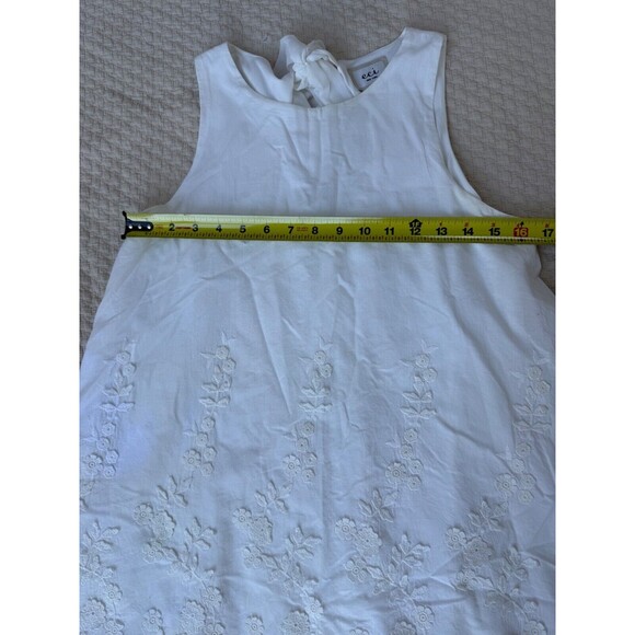 Eci New York Floral A-Line Dress Tie Back Midi | Ivory | Women's Size Medium‎ - Picture 10 of 11